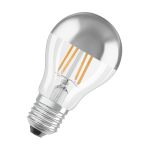 Osram Classic LED E27 Poire Filament Miroir Argent 4W 400lm - 827 Blanc Très Chaud | Équivalent 35W