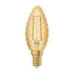 Ledvance Vintage 1906 LED E14 Bougie Dorée 1.5W 120lm - 824 Blanc Très Chaud | Équivalent 12W