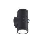 Ansell Applique Murale Reef Noir Up & Down - Extérieur - 10W 885lm 90D - 830-840-860 CCT | IP65 -Détecteur de Mouvement et de Lumière