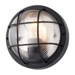 D'Lite Applique Murale Ecco Noir Rond | IP54 - Convient pour 1x E27