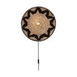 Good&Mojo Applique Murale Andros Noir/Natural | Convient pour 1x E27 