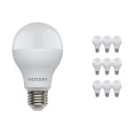 Lot 10x Noxion Lucent Classic LED E27 Poire Dépolie 13W 1521lm - 830 Blanc Chaud | Équivalent 100W