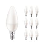 Lot 10x Philips Corepro LED Bougie E14 Dépolie 7W 806lm - 822-827 Dim To Warm | Équivalent 60W