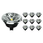 Lot 10x Noxion Lucent Spot LED GU10 AR111 15W 850lm 40D - 930 Blanc Chaud | Meilleur rendu des couleurs - Dimmable - Équivalent 100W