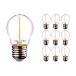 Lot 10x Noxion Lucent LED E27 Boule Filament Claire 1.4W 136LM - 827 Blanc Très Chaud | Équivalent 15W