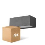 Lot 4x D'Lite Applique Murale Bello Noir Up & Down 12W 850lm - 830 Blanc Chaud| IP54