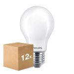 Lot 12x Philips Master LED E27 Poire Filament Dépolie 10.5W 1521lm - 922-927 Dim To Warm | Meilleur Rendu Des Couleurs - Dimmable - Équivalent 100W