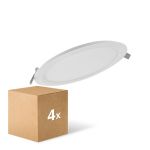 Lot 4x Ledvance Downlight LED Slim Rond DN210 18W 1530lm 120D - 840 Blanc Froid | 225mm