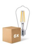 Lot 6x Philips MASTER Value LED Ampoule E27 Edison Filament Claire 5.9W 806lm - 927 Blanc Très Chaud | Meilleur Rendu Des Couleurs - Équivalent 60W