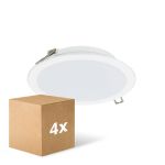 Lot 4x Philips Downlight LED Lediniare DN065B Meta lBlanc 12W 1200lm 110D - 830-840-865 CCT | 175mm - Diamètre 150mm - IP20