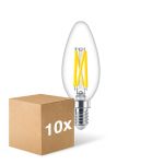 Lot 10x Philips MASTER LED E14 Bougie Filament Claire 3.4W 470lm - 922-927 Dim To Warm | Meilleur Rendu Des Couleurs - Dimmable - Équivalent 40W