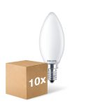 Lot 10x Philips Corepro LED Bougie E14 Dépolie 6.5W 806lm - 840 Blanc Froid | Équivalent 60W