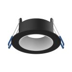Noxion Spot LED Ares Profond ring Noir - avec Inner Cercle  Blanc | Diamètre 68mm - incl. GU10 Fitting