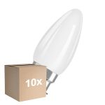 Lot 10x Osram Parathom Classic LED B22d Bougie Filament Dépolie 4.8W 470lm - 827 Blanc Très Chaud | Dimmable - Équivalent 40W