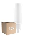 Lot 10x Ledvance Dulux-D LED 6W - 840 Blanc Froid | 4-Pins - Équivalent 13W