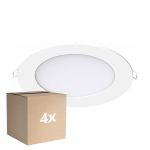 Lot 4x Noxion Downlight LED Slim V2.0 12W 1200lm 120D - 830 Blanc Chaud | 170mm - Diamètre 150mm - IP44 