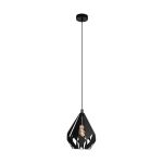 Eglo Suspension Luminaire Carlton 5 Acier Noir | IP20 - Convient pour 1x E27 