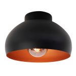 Eglo Plafonnier Mogano 2 Noir, Cuivre | Convient pour E27