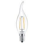 Philips Corepro LED Bougie E14 Flamme Filament Claire 2W 250lm - 827 Blanc Très Chaud | Équivalent 25W
