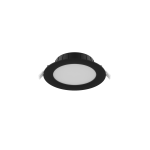 Noxion Downlight LED Hera Plat Encastré Noir 9W 900lm 80D - 827-830-840 CCT | 146mm - Diamètre 120mm