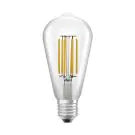 Ledvance Classic LED E27 Edison Filament Claire 4W 840lm - 830 - Blanc Chaud | Équivalent 60W
