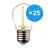 Lot 25x Noxion Lucent LED E27 Boule Filament Claire 1.4W 136LM - 827 Blanc Très Chaud | Équivalent 15W