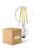 Lot 4x Ledvance Classic LED E27 Poire Filament Claire 11W 1521lm - 827 Blanc Très Chaud | Dimmable - Équivalent 100W
