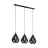 Eglo Suspension Luminaire Carlton 5 Acier Noir | IP20 - Convient pour 3x E27 