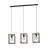 Eglo Suspension Luminaire Libertad Acier Bois Noir Brun | IP20 - Convient pour 3x E27 