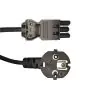 Noxion GST - Compatible Câble d’alimentation Noir - Femelle + Schuko Europlug - 3m - 3 pole 1,5mm2