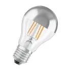Osram Classic LED E27 Poire Filament Miroir Argent 4W 400lm - 827 Blanc Très Chaud | Équivalent 35W