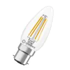 Ledvance Classic LED B22 Bougie Filament Claire 3.4W 470lm - 827 Blanc Très Chaud | Équivalent 40W