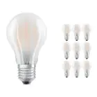 Lot 10x Ledvance CLASSIC LED E27 Poire Filament Dépolie 7.5W 1055lm - 827 Blanc Très Chaud | Équivalent 75W