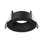 Noxion Spot LED Ares Profond ring Noir - avec Inner Cercle  Noir | Diamètre 68mm - incl. GU10 Fitting