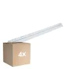 Lot 4x Noxion Réglette Click Réflecteur V2 LED T8 | Convient pour 1x 150cm Tube LED
