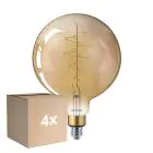 Lot 4x Philips Classic LED Globe E27 200mm Filament Dorée 7W 470lm - 818 Blanc Très Chaud | Dimmable - Équivalent 40W
