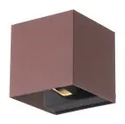 D'Lite Applique Murale Nova Aluminium Rust Up & Down 4.9W 480lm - 830 Blanc Chaud | IP54 - Angle de faisceau réglable