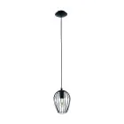 Eglo Suspension Luminaire Newtown Acier Noir | IP20 - Convient pour 1x E27 