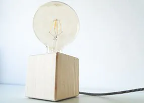 Finished diy wood lamp