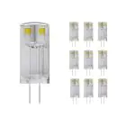 Voordeelpak 10x Noxion LED Bolt G4 0.9W 827 12V | Zeer Warm Wit - Vervangt 10W