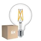 Voordeelpak 6x Philips MASTER Value LED Globe E27 93mm Filament Helder 5.9W 806lm - 922-927 Zeer Warm Wit | Beste Kleurweergave - Dimbaar - Vervangt 60W