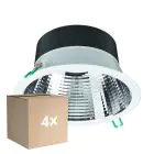 Voordeelpak 4x Philips LED Downlight Coreline DN142B Aluminium Wit 19.2W 2300lm 60D - 840 Koel Wit | Zaagmaat 200mm - IP20 - UGR